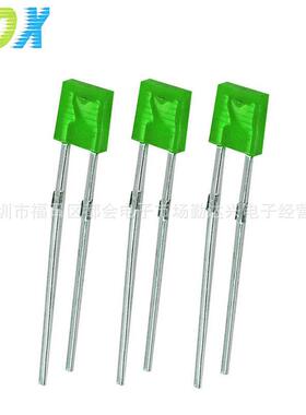直销3134绿发绿 1X3X4绿色方形指示灯珠 高亮直插LED灯珠 二极管