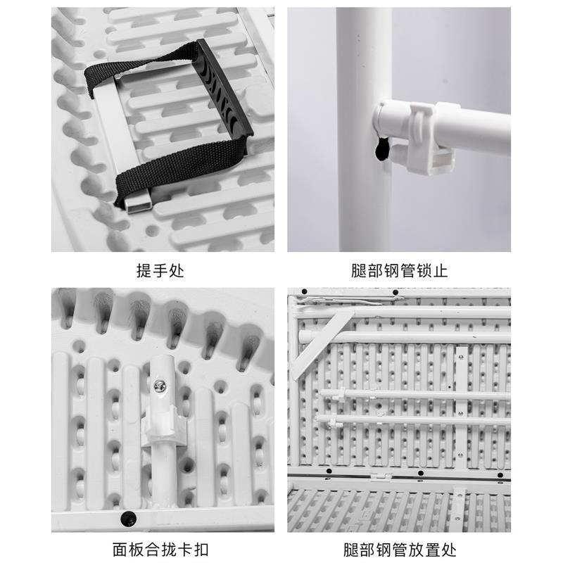 折叠塑圆桌家用简易餐MPM桌圆料形大圆桌面户简约外折叠8人吃饭