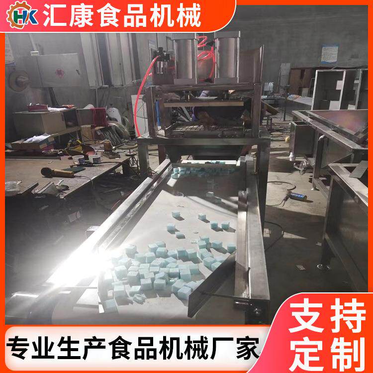 汇康研发气动豆腐切块机 双缸豆腐切片机 奶酪切割设备价格优惠