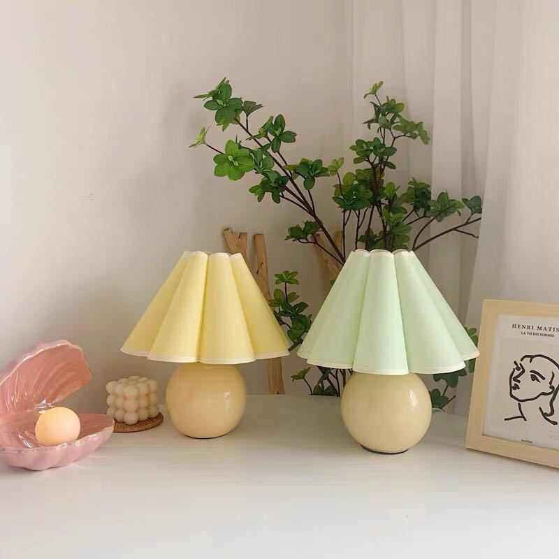 网红复古ins少女装饰卧室床头柜灯陶瓷台灯喂奶护眼台灯婚房灯,家装灯饰光源,装饰台灯,淘宝优惠券,粉丝福利购,淘宝优惠卷