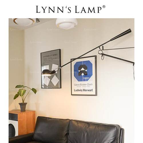 Lynn's立意 意大利极简flos壁灯 长臂设计师工业风客厅卧室摇臂灯