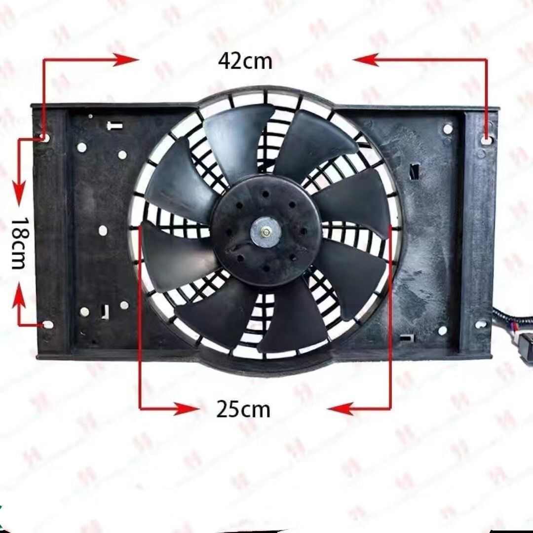 五征三轮散热器水箱风扇电机总成 奥翔运虎翔瑞温控散热器电机