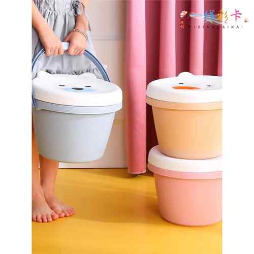 多功能手提洗澡可坐水桶塑料带盖加厚可坐钓鱼桶儿童凳玩具收纳桶