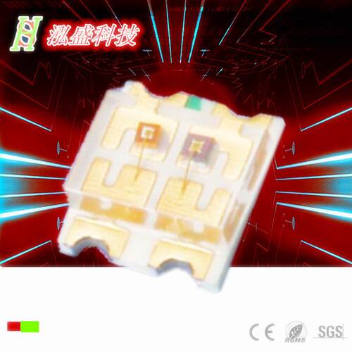 厂家直销LED0603红黄绿 红普绿 1615led双色灯珠 红绿 金版