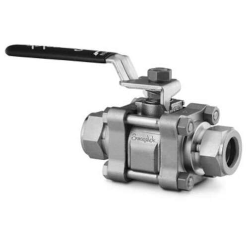 Swagelok3/8in.不锈钢60系列直通球阀SS-62TS6卡套管接头PTFE阀座
