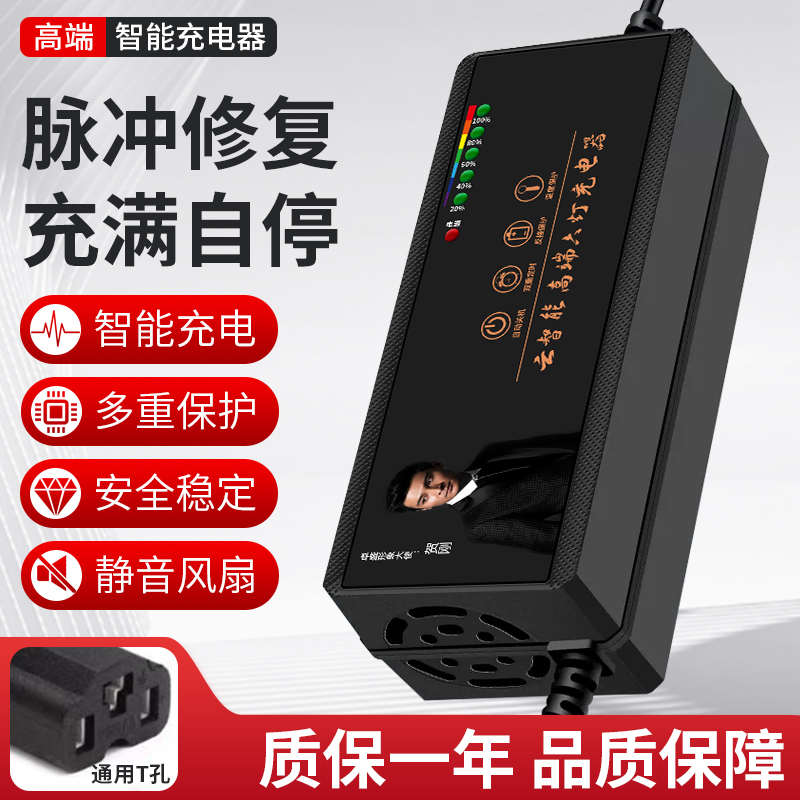 电动车电瓶车充电器48V12AH20AH60V72V30a 电车三轮车