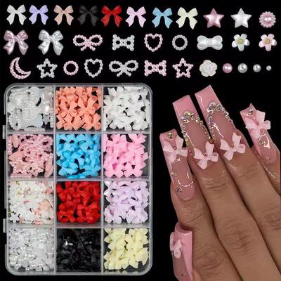 3D Nail Charms Bows Nail Jewels for Nail Art DIY Decorations