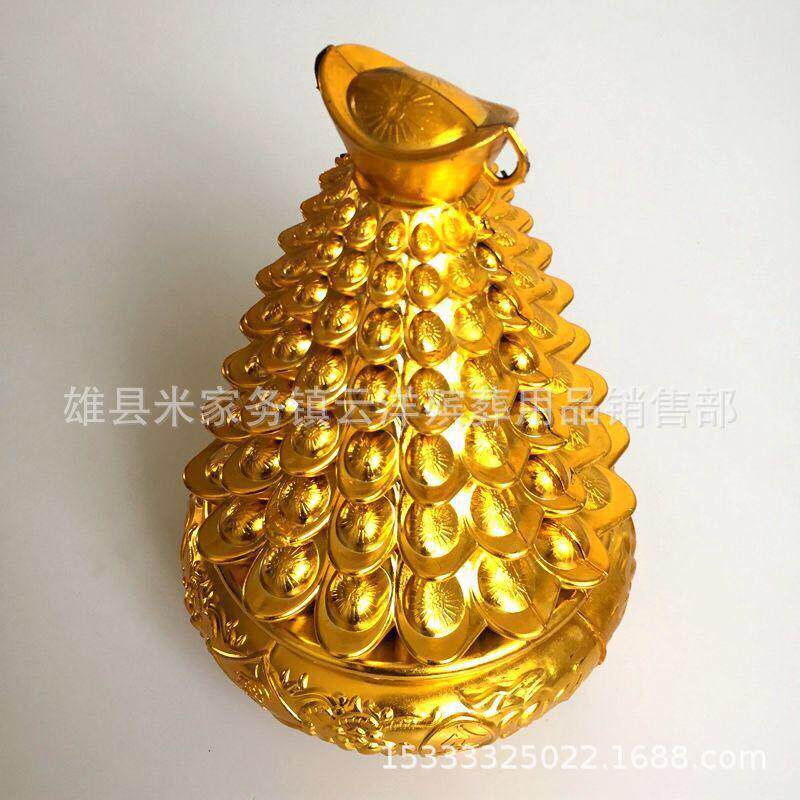 聚宝盆 塑料镀金聚宝盆 祭祀用品 云洋殡葬用品