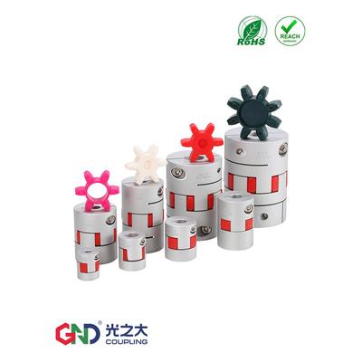 光之大铝合金梅花形弹性联轴器大扭矩伺服马达丝杆电机连轴器GFC