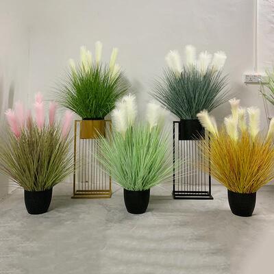 仿真盆绿植栽室内ETH装饰造植物假景栽大型芦苇假花仿真花盆景摆