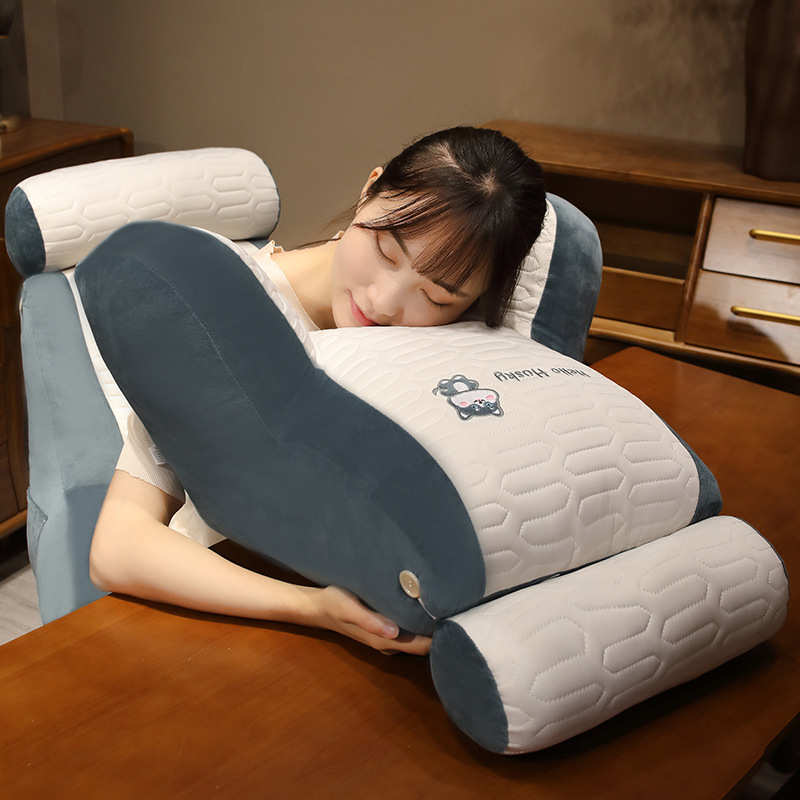 卡通凉感乳胶加高床头软包沙发靠垫枕头床上床靠护腰垫靠枕抱枕#L