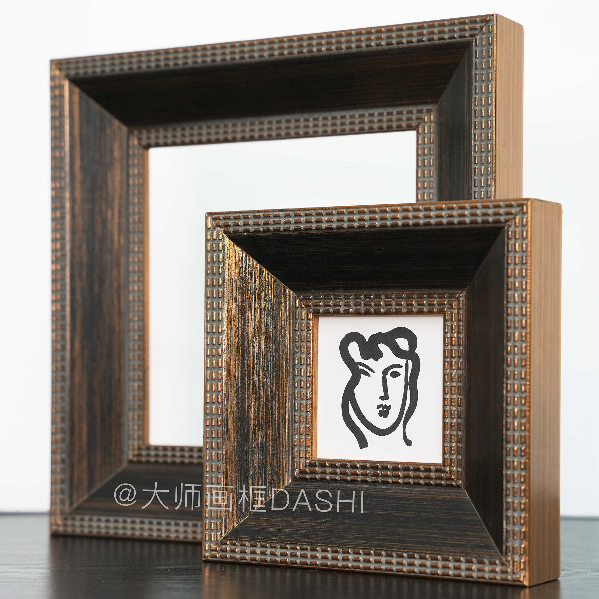 欧式做旧金色油画外框定制装饰画框装裱相框挂墙客厅沙发背景墙a4