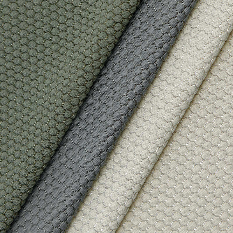 锦纶菠萝布足球网汗布180g蜂窝网眼布透气舒适弹力足球格提花面料