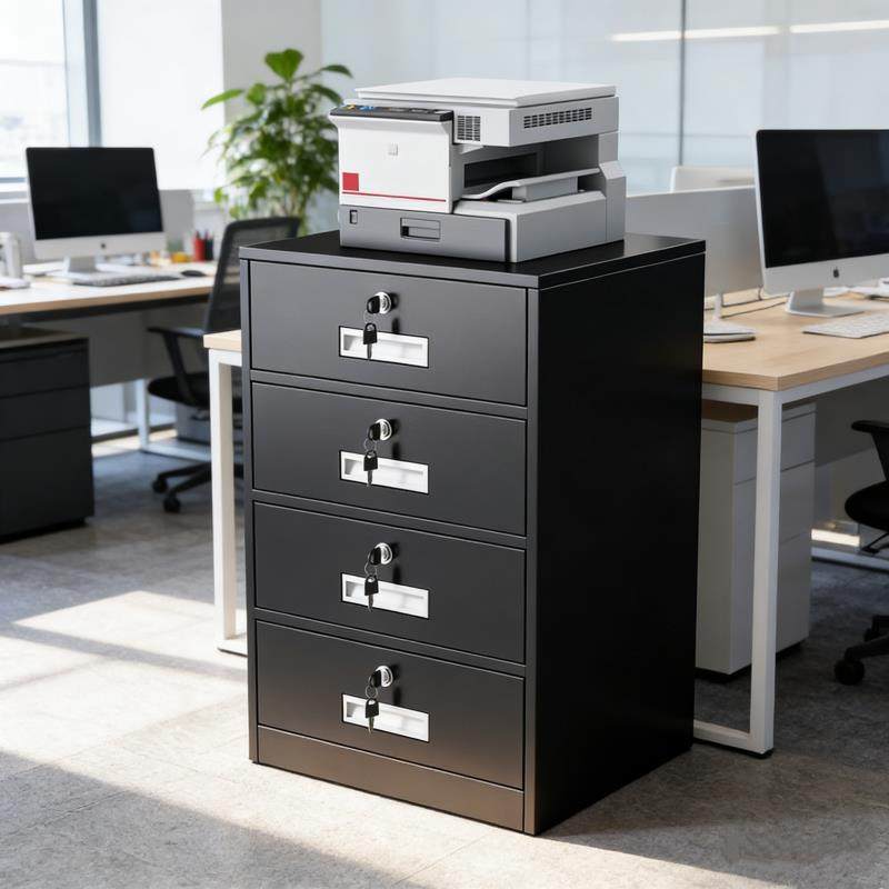 办公室铁皮文件柜桌下矮柜资料收纳柜钢制储物柜多抽屉带锁小柜子,商业/办公家具,文件柜,淘宝优惠券,粉丝福利购,淘宝优惠卷