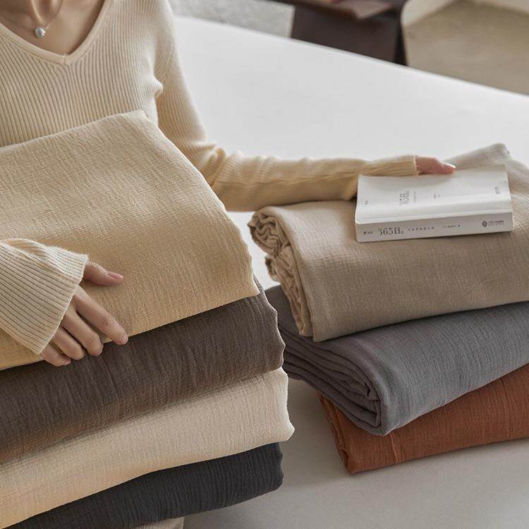 A类~双层纱褶皱全棉单品被套1.5/2.0/2.2m拉链纯棉被罩单件单双人