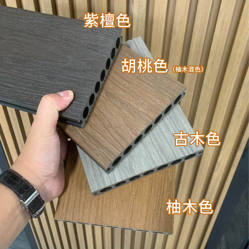 户外露台庭院木塑板公园栈道别墅阳台院子室外二代共挤塑木地板