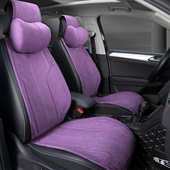 2025拉幕斯翻毛皮汽车坐垫现货 通用车型半包座垫 超薄翻毛皮四季