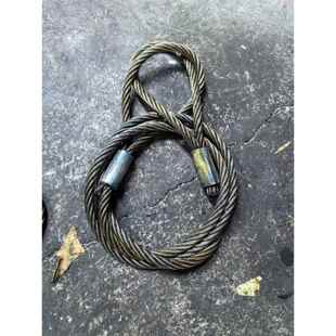 巨力钢丝绳压扣压圈铅头吊索具吊装两头圈起重钢缆绳拖车货车牵引