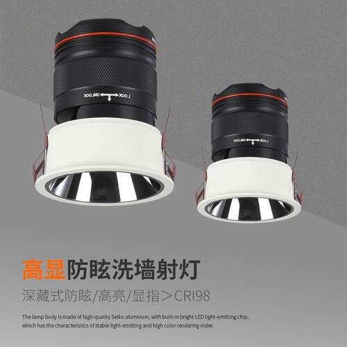 全光谱方型2头3头4头led格栅射灯7W9W10W15W20W30W40W45W洗墙射灯