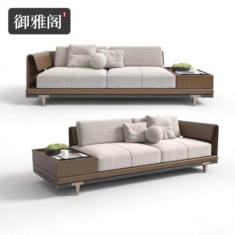 现代轻奢实木皮艺沙发意式样板间酒店大堂售楼处商务洽谈接待卡座,住宅家具,皮艺沙发,淘宝优惠券,粉丝福利购,淘宝优惠卷