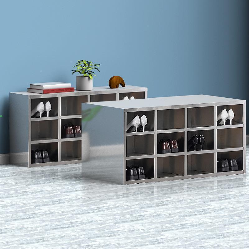 不锈钢鞋柜无尘车间食品厂实验室单面双面带门换鞋柜可坐式换鞋凳