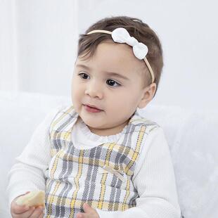 Corduroy baby bow round headband multicolor scrunchie发圈