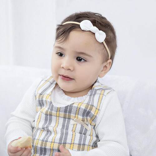 Corduroy baby bow round headband multicolor scrunchie发圈