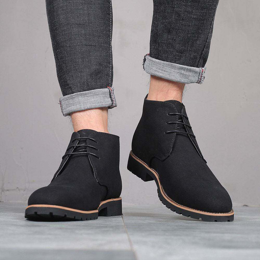 大码男士马丁靴切尔西中筒工装鞋Man Martin boots shoes Chelsea