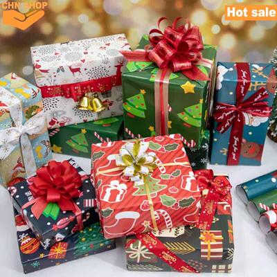 10pcs Christmas wrapping paper Gift packing paper wrapper