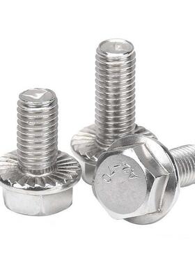 3螺04锈钢加外大法兰六EXP不角螺丝法兰面螺栓带齿防滑钉M5M6M8M1