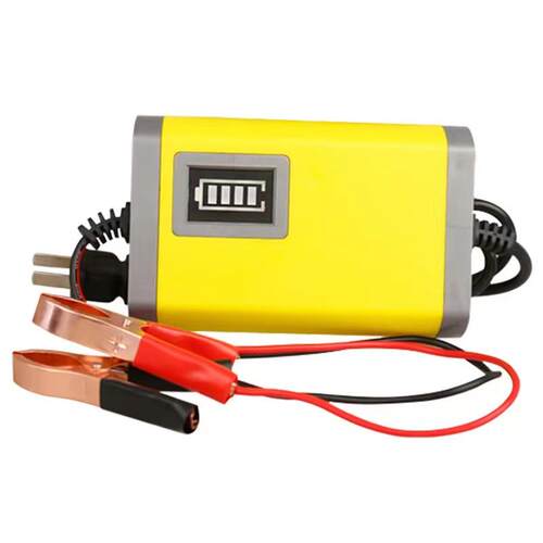 跨境12V2A智能脉冲充电器免维护摩托电动汽车电瓶12V20ah伏充电器