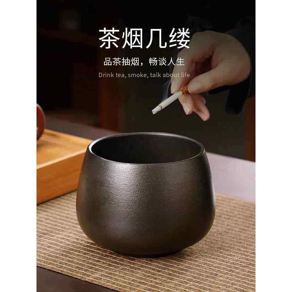 陶瓷桌面垃圾桶餐桌垃圾盘果皮碗用客厅茶几台面上的收纳缸