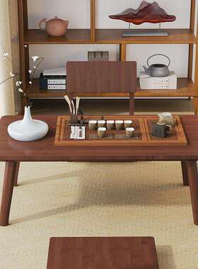 飘窗小桌子可折叠桌炕矮床家用榻榻米非实木茶几上学RQY习吃饭飘