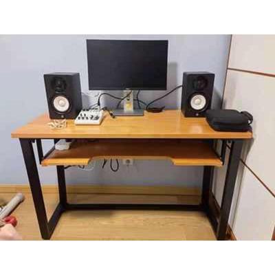 简约经济实木琴桌电钢琴录音棚工作台音乐工作桌编曲工作调音台桌