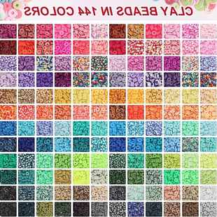 6MM Flat Chip Set Color Beads Clay Polymer Rainbow
