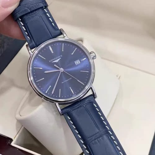 浪琴瑰丽系列98新L4.921.4.92.2钢皮带自动机械手表38.5mm男表