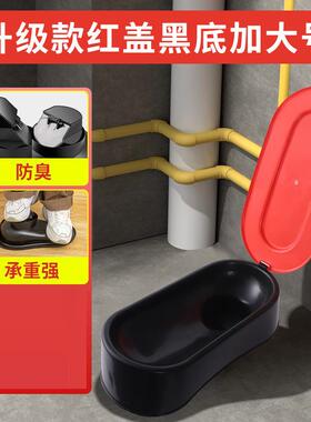 Non-disposable toilet renovation temporary squat toilet plas