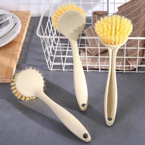 Plastic Kitchen Pot Scrubber Magic Tool with Soft Bristles a