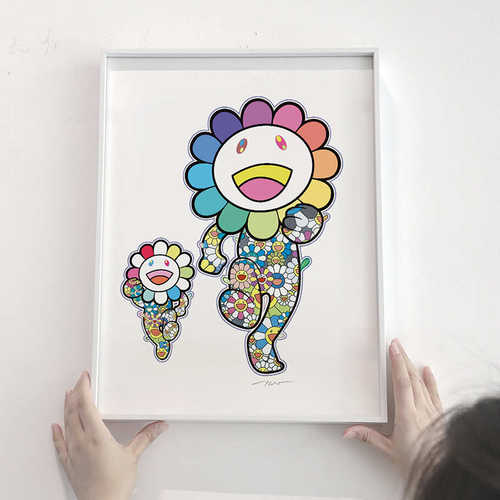 村上隆父与子版画Flower parent and child 日式潮流太阳花装饰画
