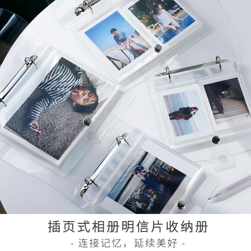 韩国ins风可爱小熊活页透明相册寸寸拍立得小卡收纳本追星女孩