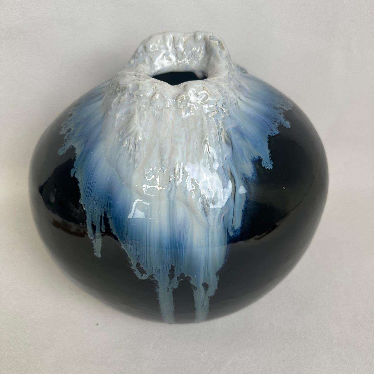 现代新中式中古风手绘水墨陶瓷花器杨桃造型摆件桌面酒店样板间