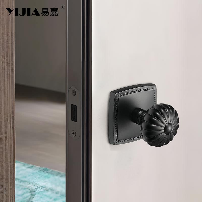 美式复古南瓜室内卧室门锁轻奢通用型木门锁具卫生间浴室房门把手