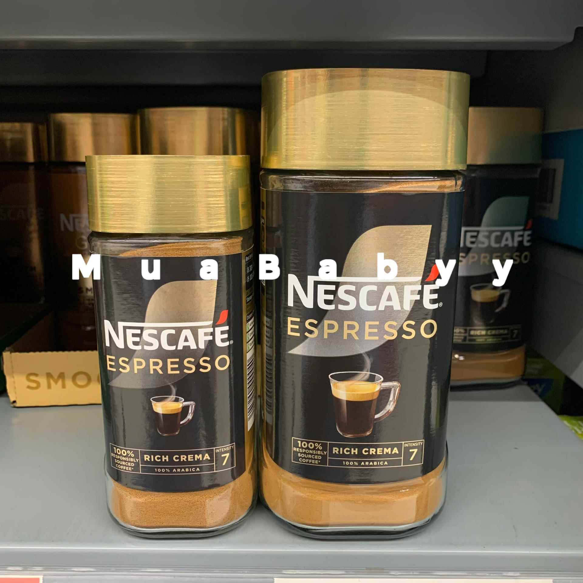 现货 英国雀巢意式特浓速溶无糖黑咖啡粉Nescafe Espresso100g