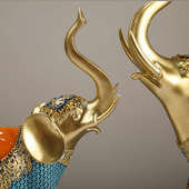 象创意摆件大象情侣欧式 客厅结婚会玄关礼品酒柜饰品电视柜摆设所