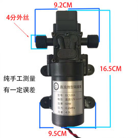 48伏扫地车水泵12v高压清洗机设备专用24v直流隔膜泵电动消毒喷雾