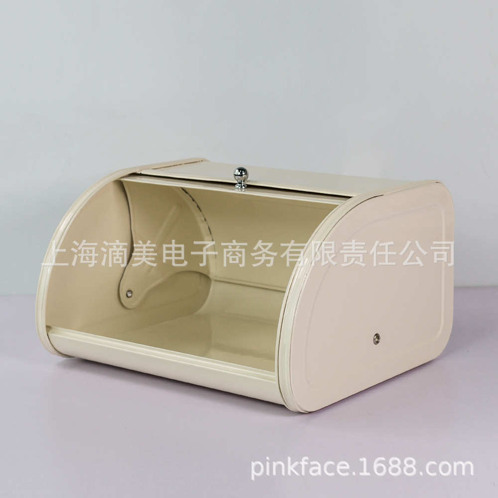 整理欧式风格烘焙翻盖北桌面零食包箱铁皮收纳盒铁面