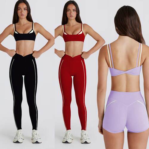 Sports fitness suit, camisole top, high waisted yoga