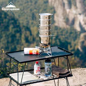 明火柯拉餐具304加热碗雪碗 不锈钢野餐s369露营户外大容量曼加深