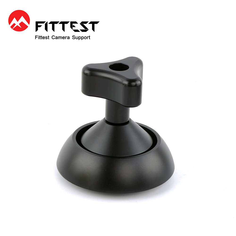 众杰 FITTEST 铝合金 100mm 半球碗口转平口底座 3/8顶部接口