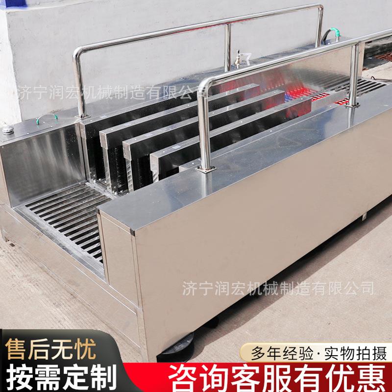 煤矿全自动矿工洗靴机高压喷淋耐磨毛刷无动力矿井洗靴装置